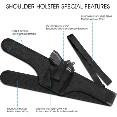 Concealed Carry Shoulder Holster – Universal Fit, Quick Draw, All-Day Comfort