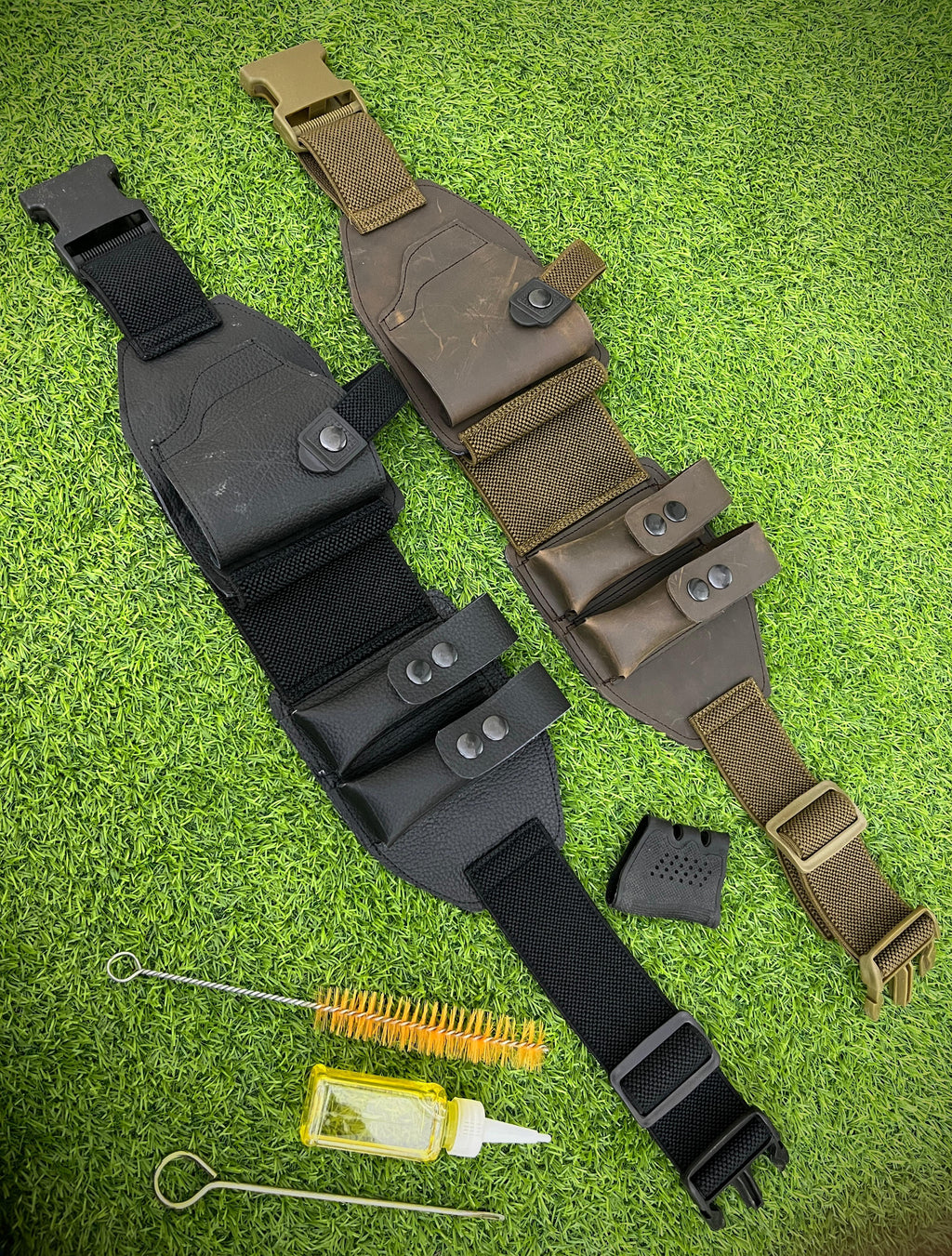 Leather Elastic Belt + Grip + Cleaning Kit 3in1 Deal