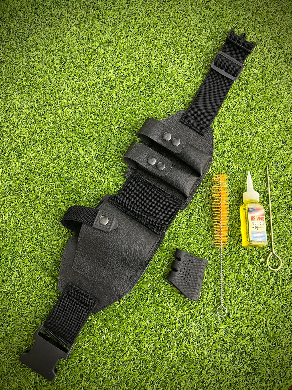 Leather Elastic Belt + Grip + Cleaning Kit 3in1 Deal