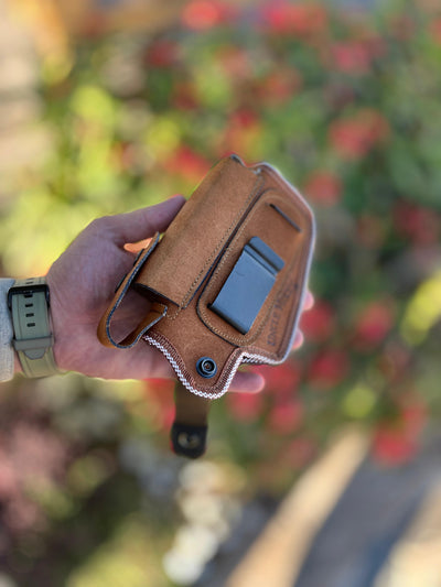 Suede Leather Concealed Carry Holster + Bonus Pistol Cleaning Kit