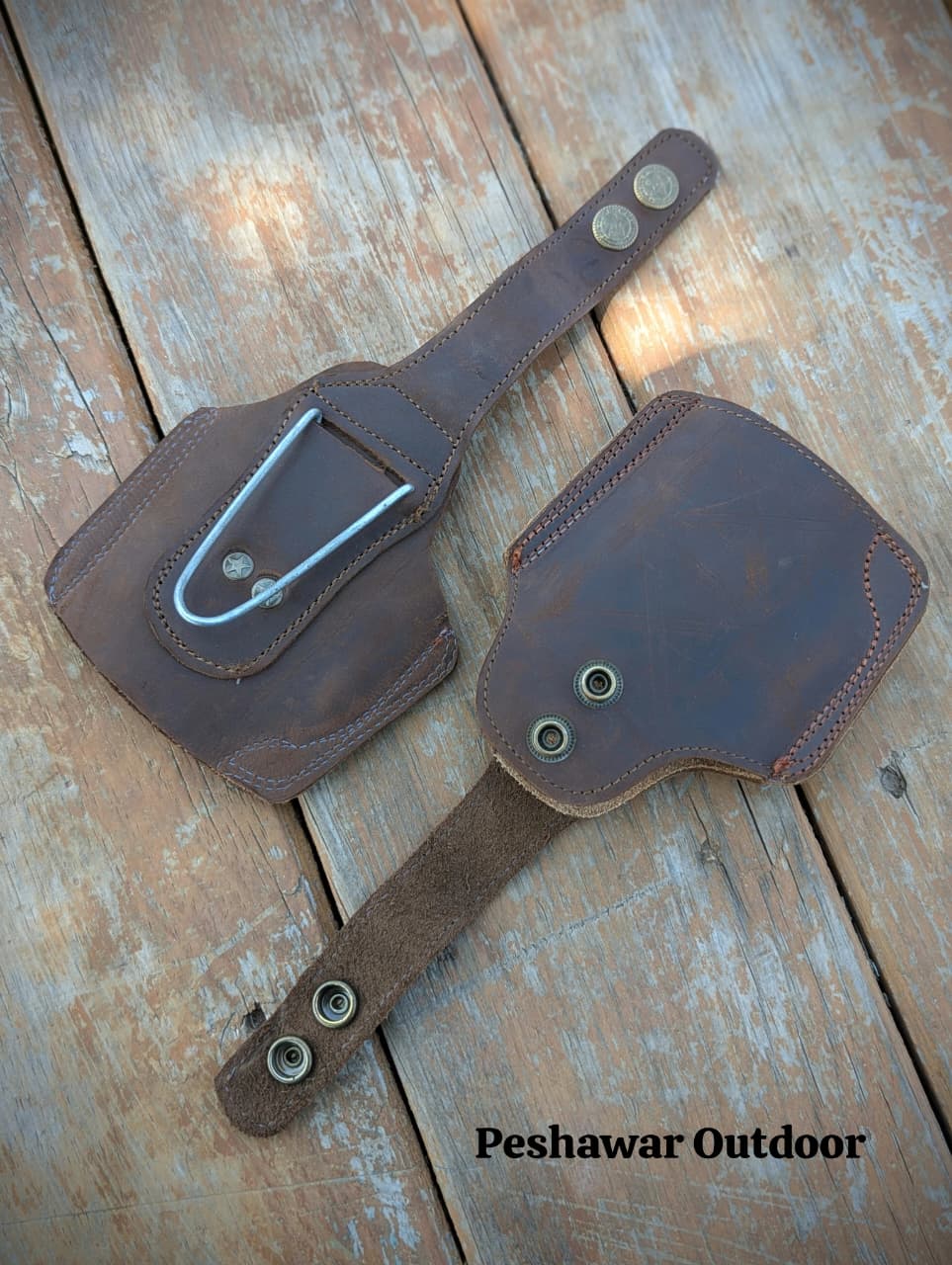 Premium Leather Pouch +  Silicon Grip (2-in-1 Combo)