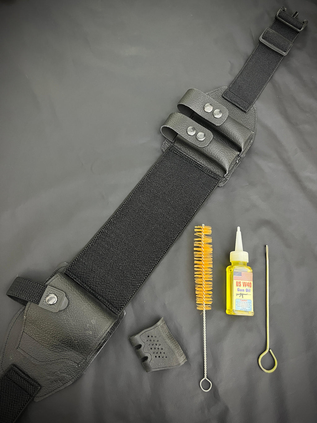 Leather Elastic Belt + Grip + Cleaning Kit 3in1 Deal