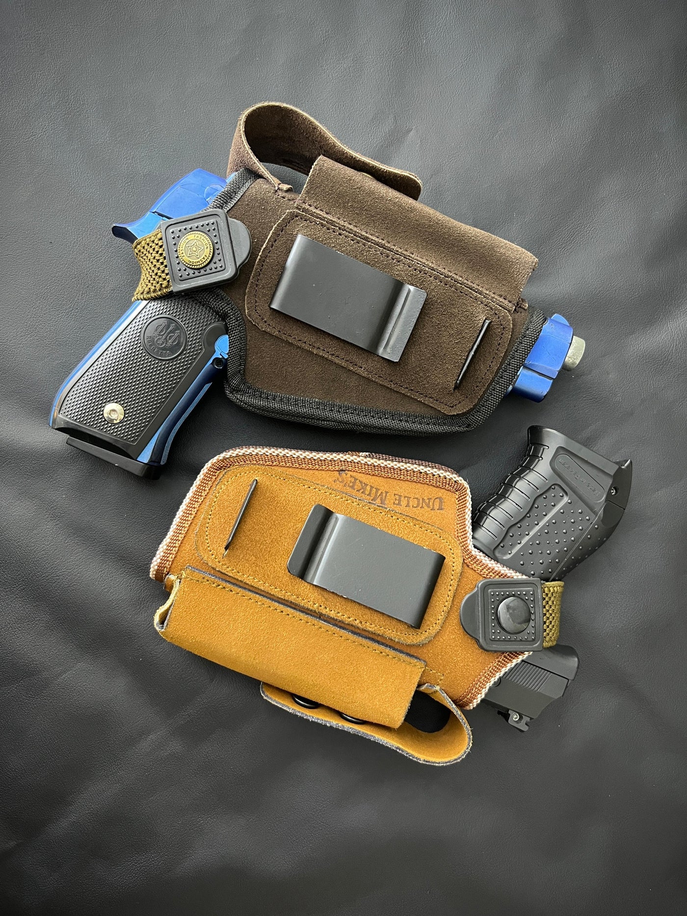 Suede Leather Concealed Carry Holster + Bonus Pistol Cleaning Kit